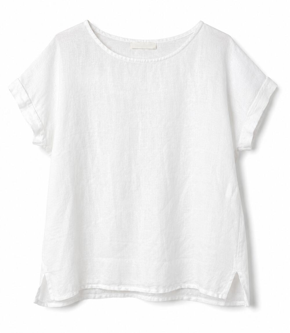 Bella Umbra 100% Linen White Top Made in Italy Women's Small Coastal Boho